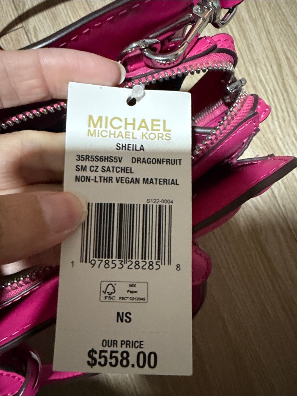 Michael Kors Sheila Dragonfruit Satchel NWT - Picture 11 of 16